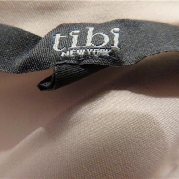 TIBI TAUPE/NEON YELLOW STONES SLEEVELESS DRESS 2 - Picture 7 of 7